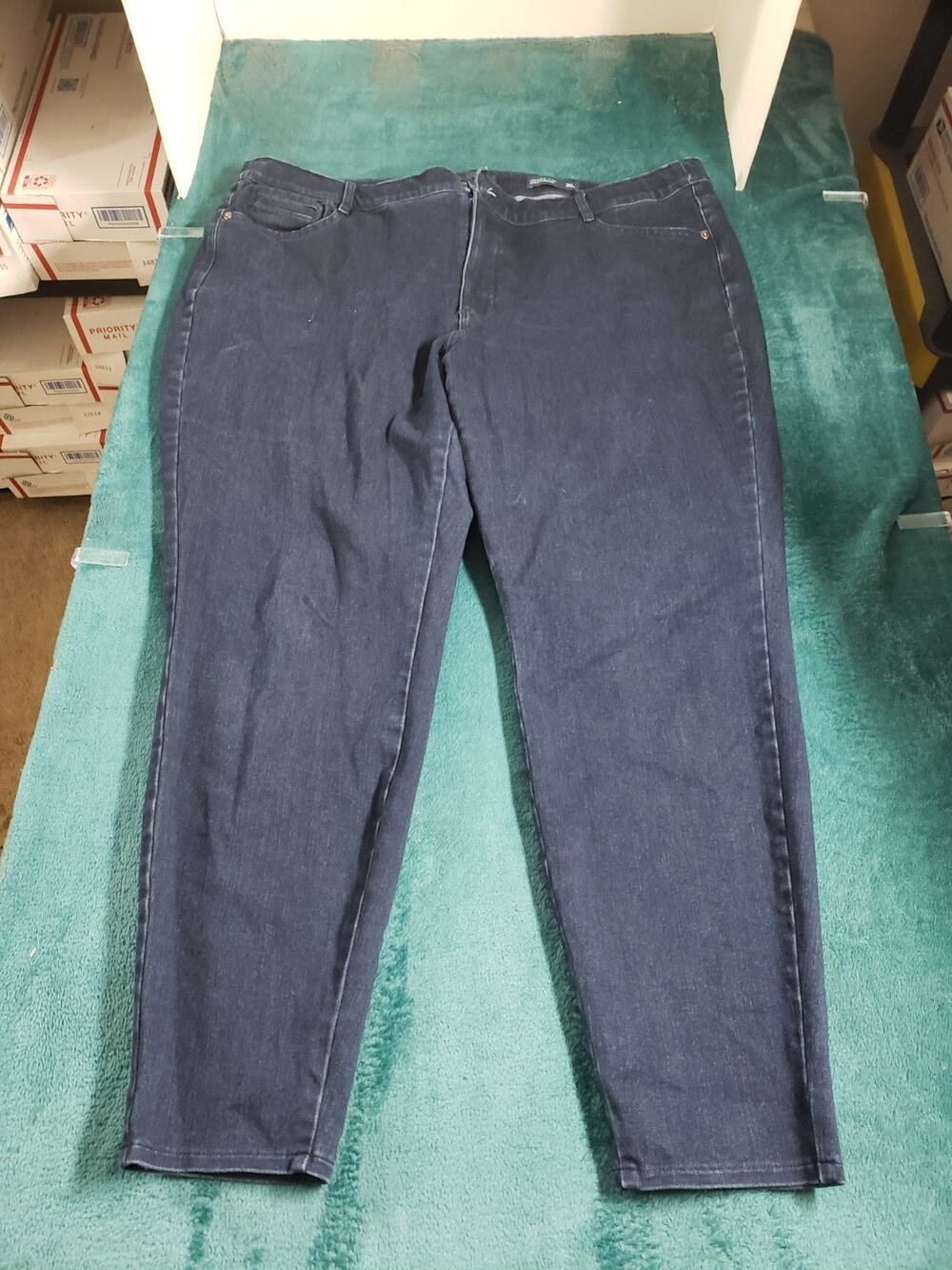 J Jill Jeans Size 20 W Womens Blue Denim Stretch Pants Ladies High Rise Legging